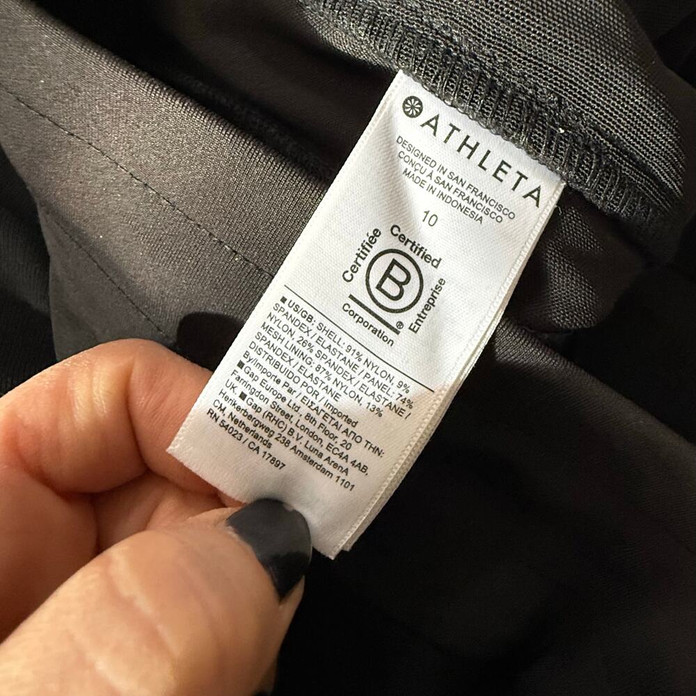 Athleta Headland Hybrid Mid Rise Jogger Women's 10 Black S/486183-00 - Picture 4 of 6